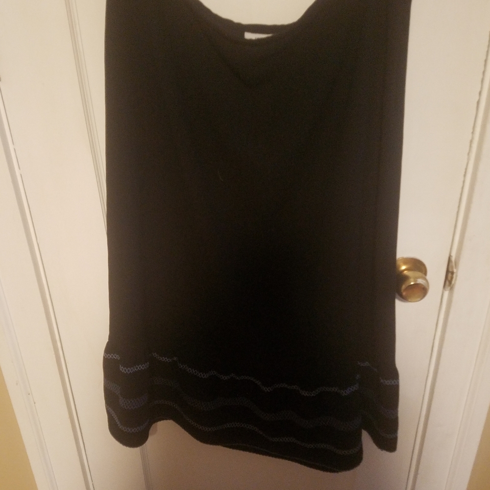 Ann Taylor Loft Black Skirt with Blue Highlights